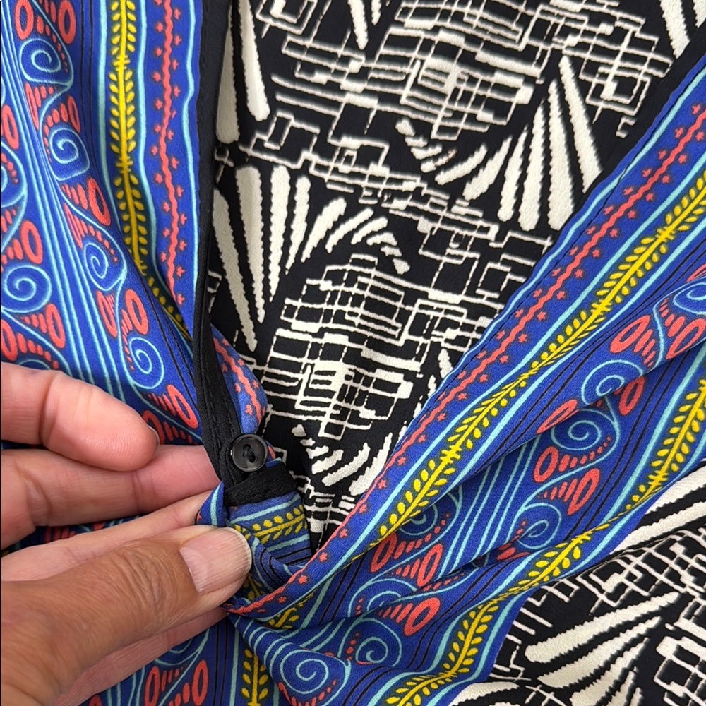 Lush Black and Blue Patterned Romper Small - Picture 2 of 14